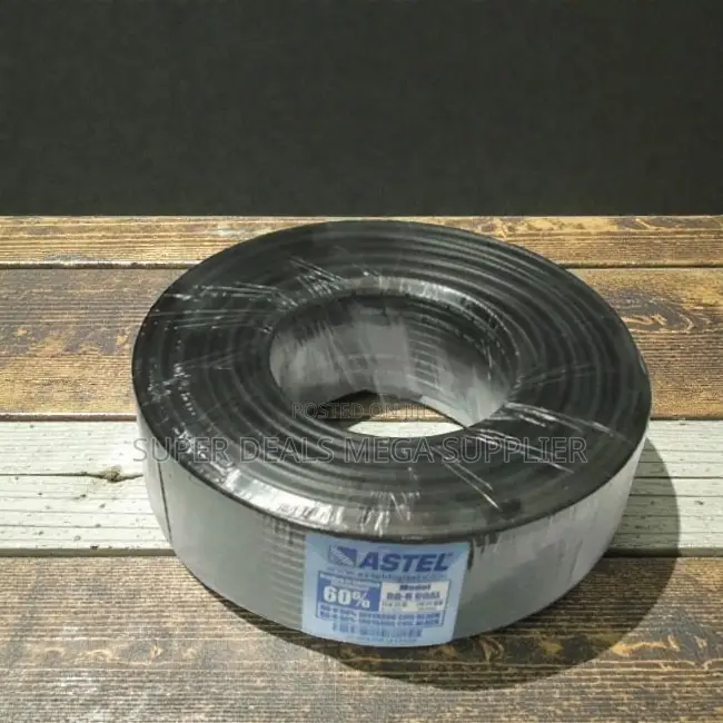 Top Quality Astel 100m Rg6 Coaxial Cable Black Performance