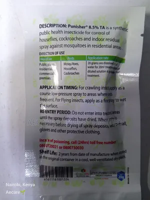 Purnisher 85ta Insecticide 20grams × 25 Satchets