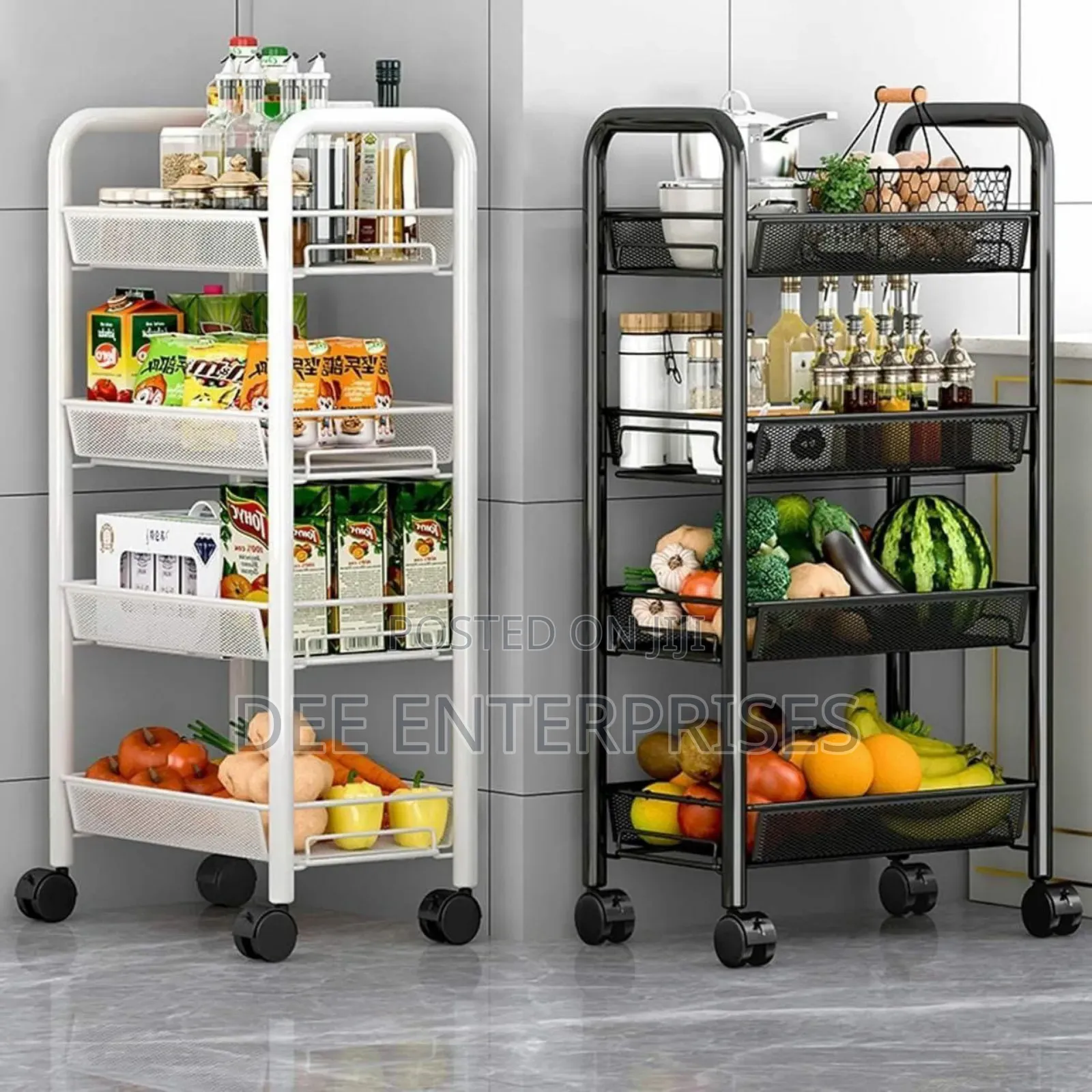4 Layer Multifunctional Mesh Design Storage Trolley