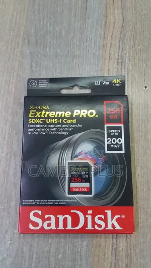 Sandisk Extrem Pro Camera Memory Card 256gb