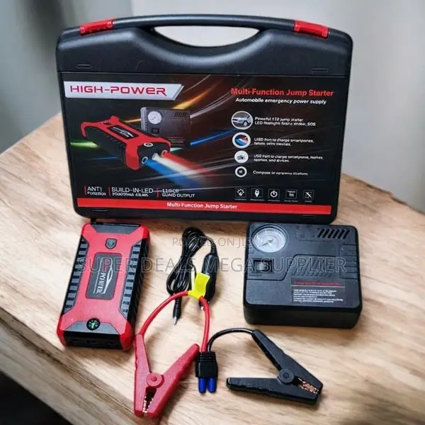 Heavy Duty 12v Car Jump Starter 99800mah With Built in Pump