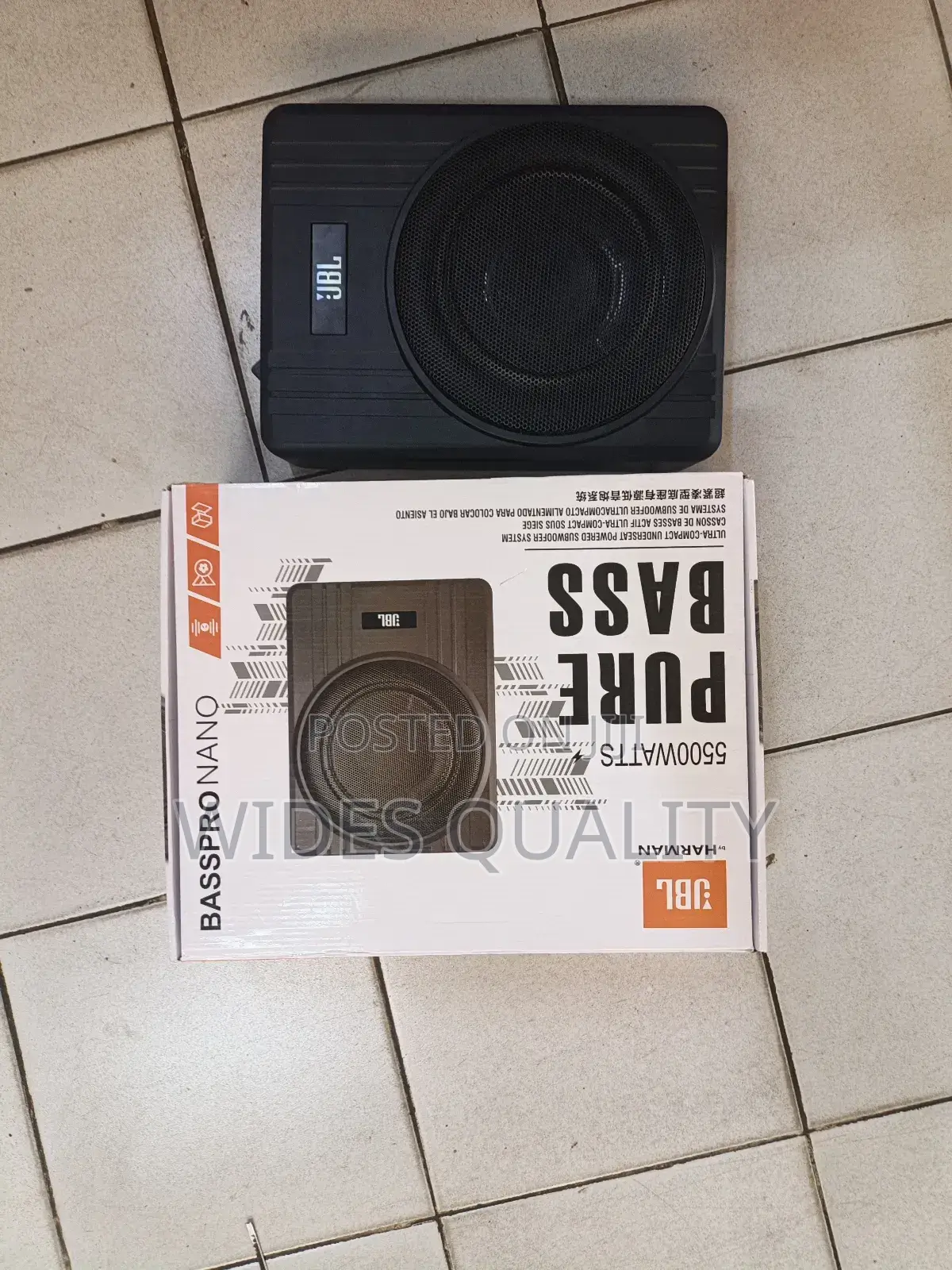 JBL Underseat Basspro Nano Ultra-Compact Powered Car Subwoofer.