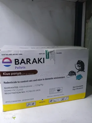 Baraki Pellets Rat, Mice Bait Rodenticide 10grams × 50 Pieces