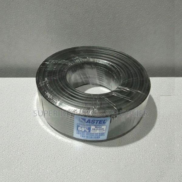 High Quality Body Construction Astel 100m Rg6 Cable Black
