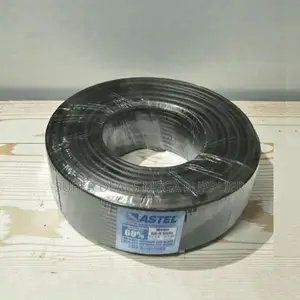 Stable Performance Astel 100m Rg6 Coaxial Cable Black Durable