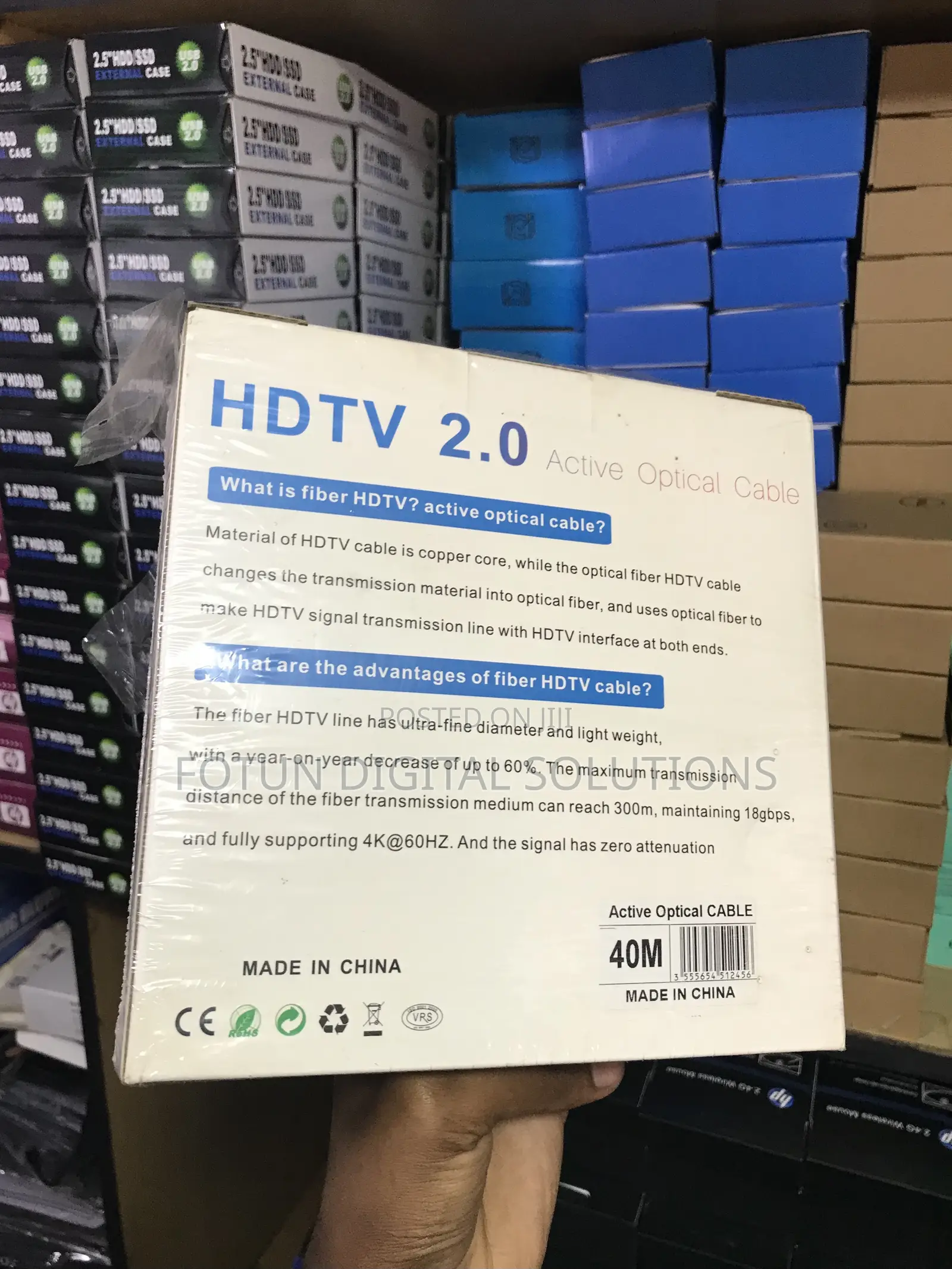 40m Hdmi 2.0 Active Optical Cable - For Professional Av Home Cinema