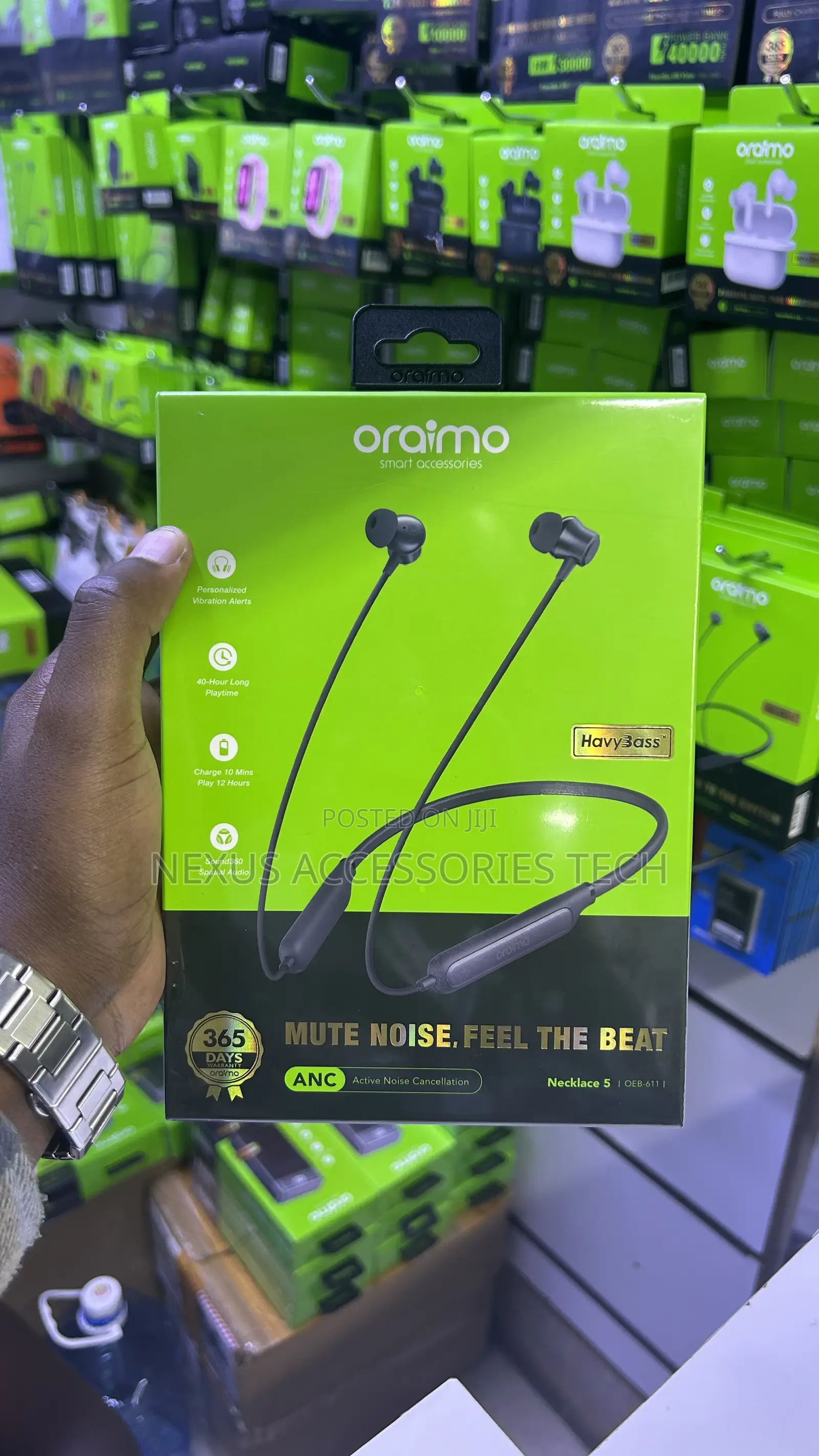 Oraimo Necklace5 Bluetooth Wireless Earphones With Anc