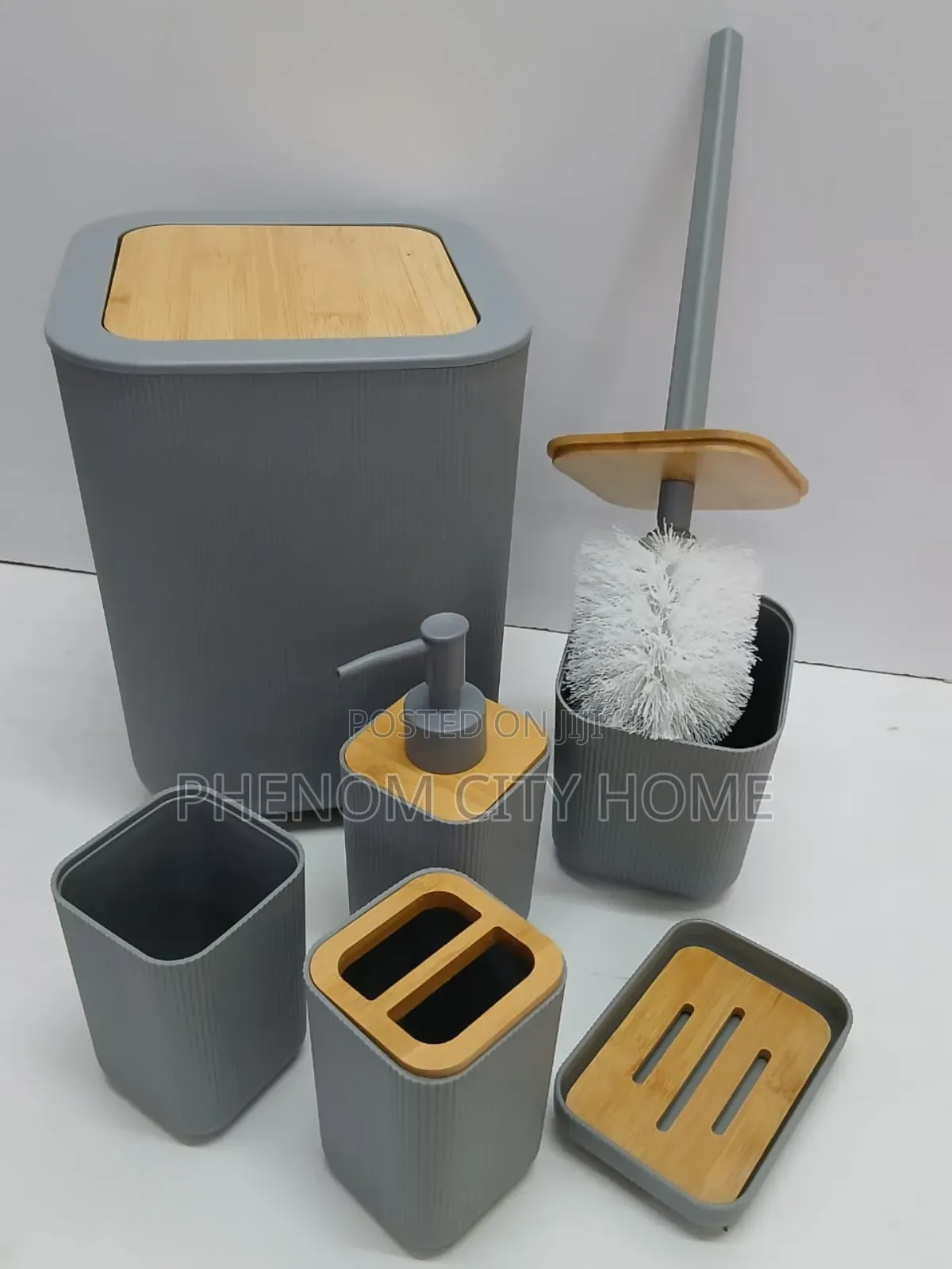 Grey and White Bathroom Accessories