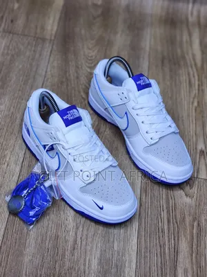 Nike Sb Dunk Low Sneakers In A White And Blue