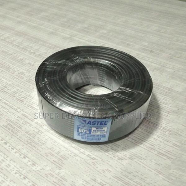 Astel High Quality Material 100m Rg6 Coaxial Cable- Black