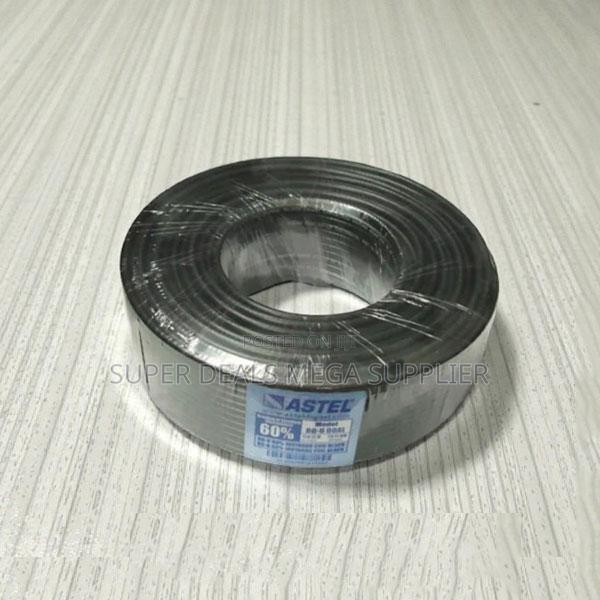 Astel Quality Ensured 100m Rg6 Coaxial Cable- Black for Energy Saving