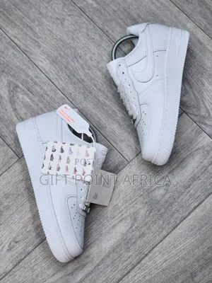 White Leather Airforce 1 Sneakers