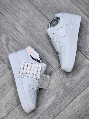 White Leather Airforce 1 Sneakers