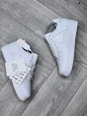 White Leather Airforce 1 Sneakers