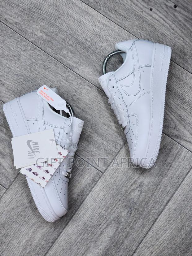 White Leather Airforce 1 Sneakers - thumbnail 5
