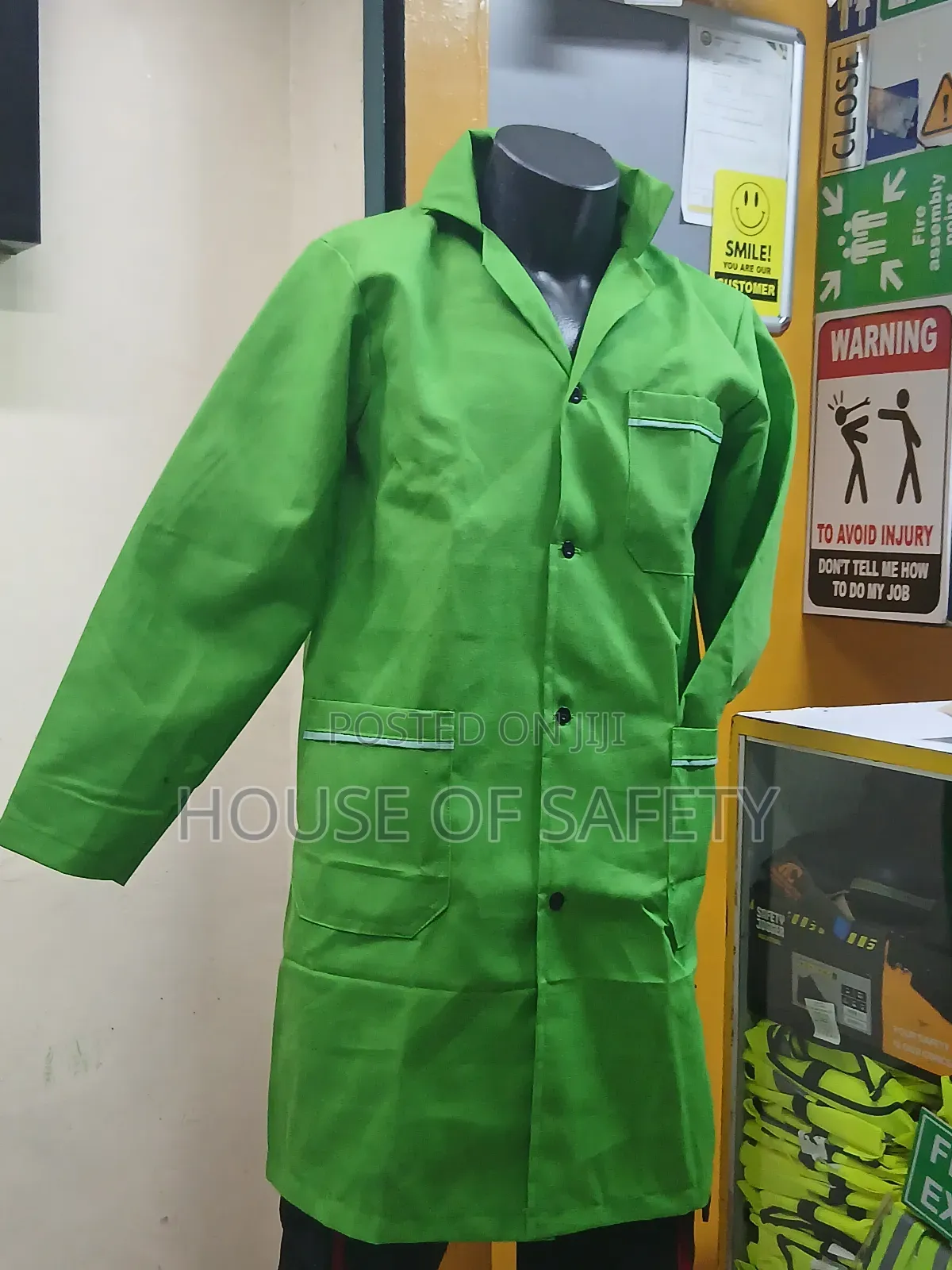 Snap Front Dust Coats in Kenya Green