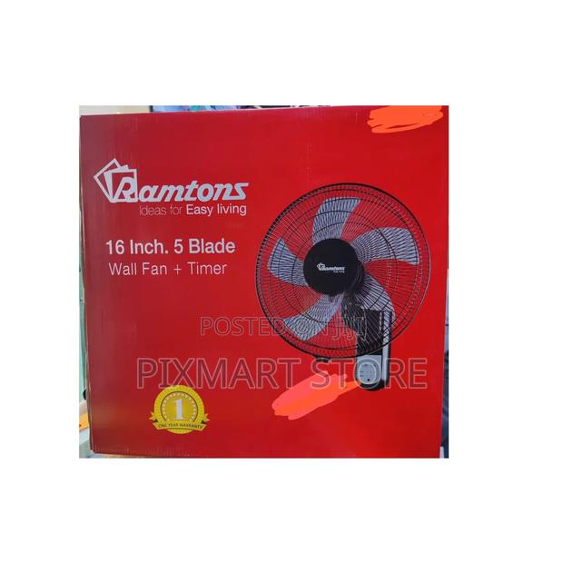 Ramtons 16 Inch Wall Fan With 5 Blades