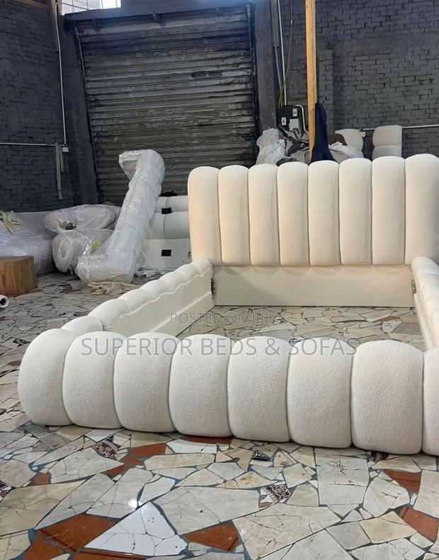 5x6 Modern Upholstered Bed - main view