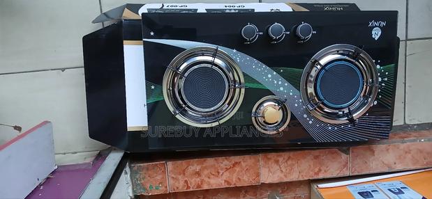 Nunix 3-Burner Infrared Gas Cooker With Glass Top – Energy Efficient