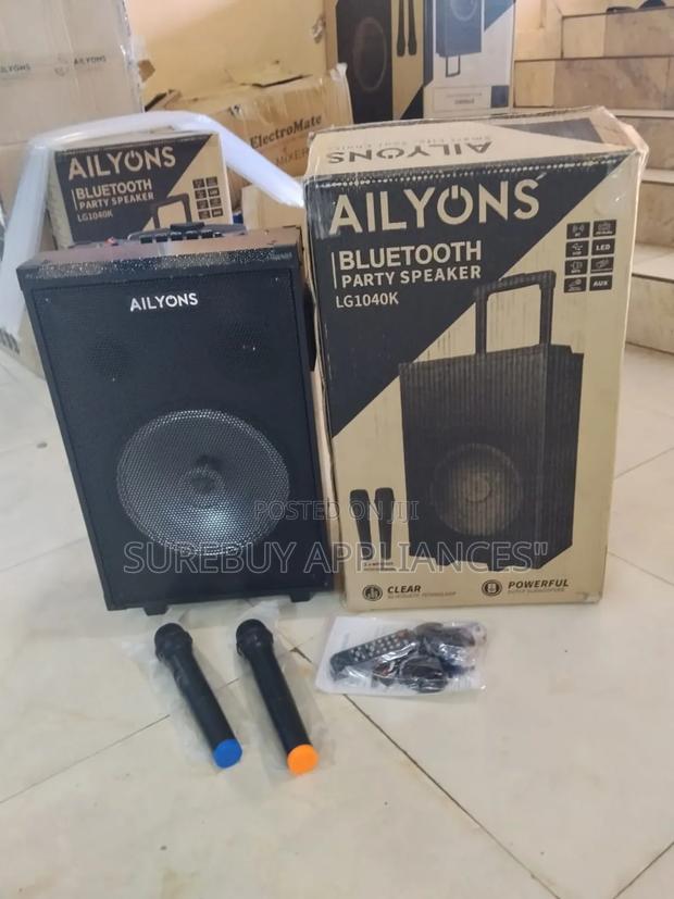 Ailyons 10-Inch Bluetooth Party Speaker – Loud Bass, Portable