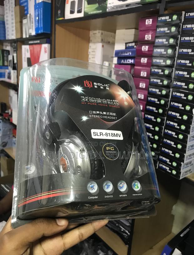 SLR-818mv Wired Stereo Headset- Over-Ear With Microphone for Pc Gaming