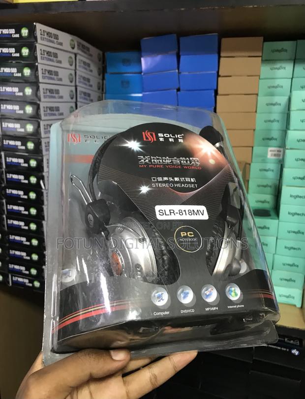 SLR-818mv Foldable Wired Headphones - Portable With Carrying Pouch