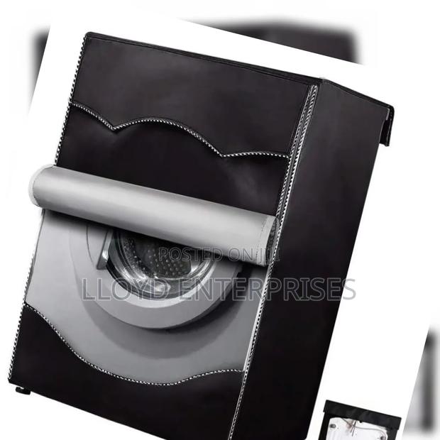 Black Front Load Washing Machine Cover (85*65*60) - main view