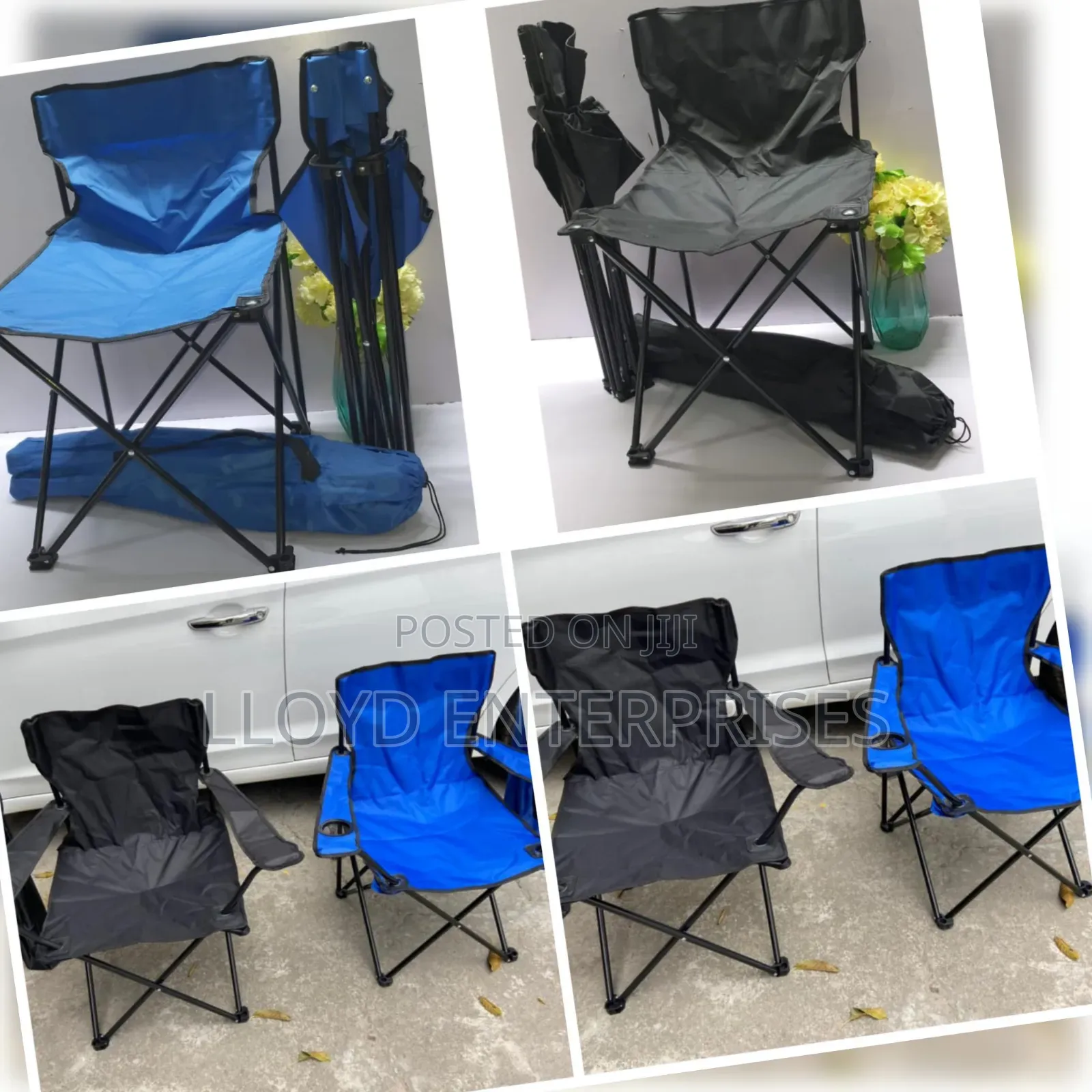 Strong Carbon Steel Canvas Camping Chairs