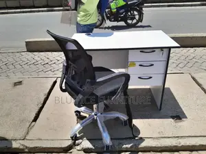 Office Desk and Swivel Mesh Chair