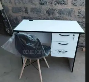 Black White Office Desk and Eames Chair