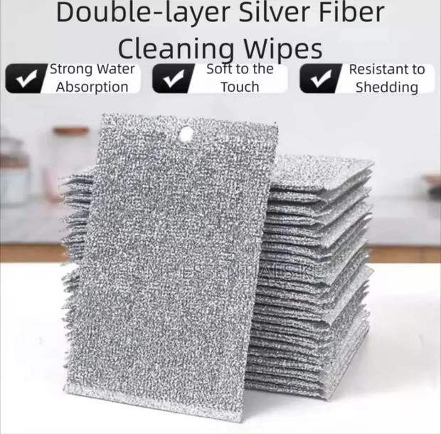 *5pcs Multi-Purpose Double Sided Wire Dish Cloth/ Scouring Pad - thumbnail 3