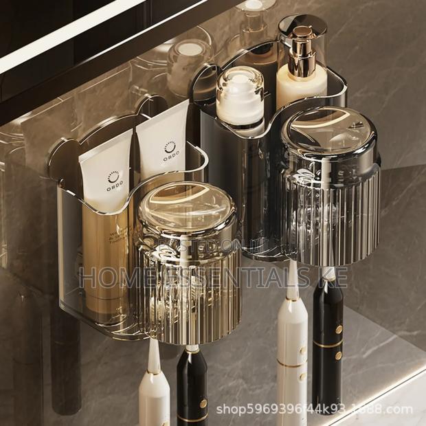 *Acrylic Wall Mounted Toothbrush Holder With Gargle Cup-Each - thumbnail 2