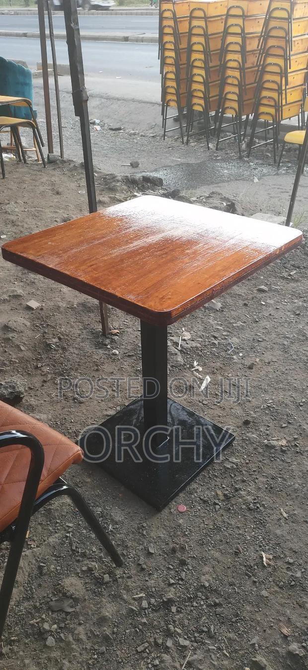 Wooden Top Outdoor Table