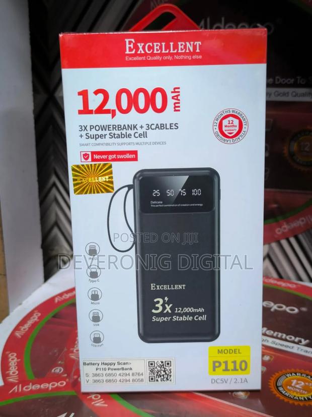 *Excellent P110 12,000 Mah Powerbank
