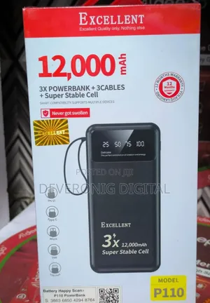 *Excellent P110 12,000 Mah Powerbank