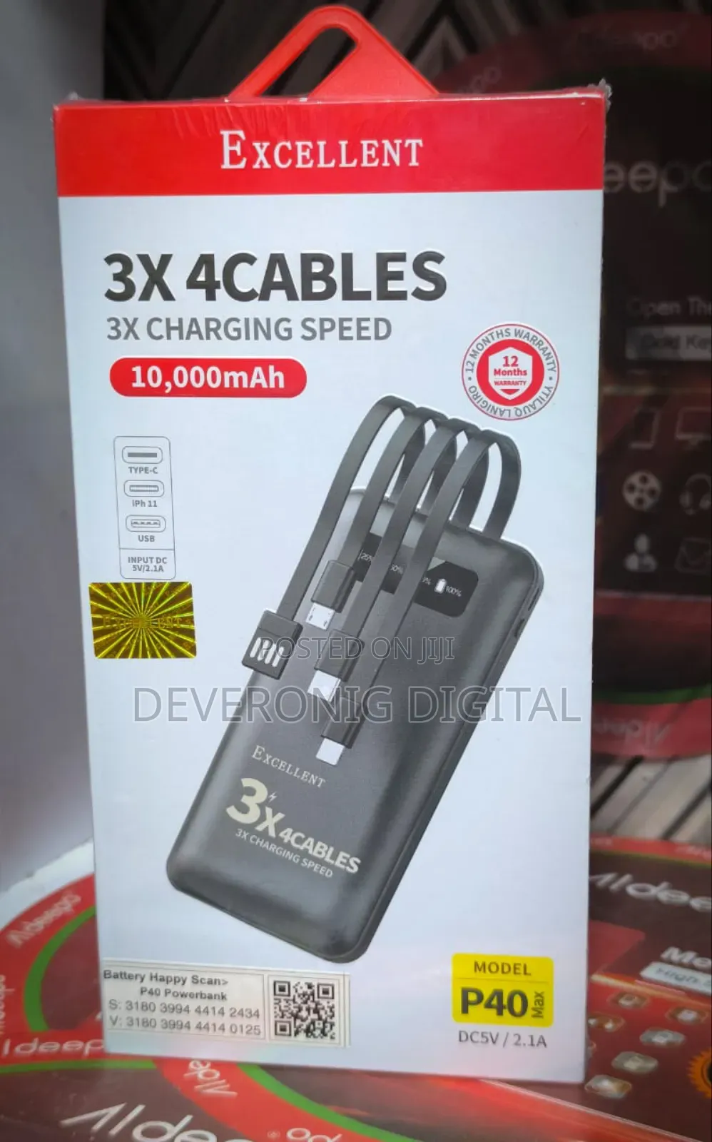 *Excellent P40 10,000 Mah Powerbank*