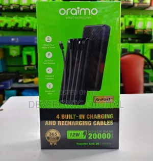 Oraimo Traveler Link 20 Opb-P5201 Powerbank With Inbuilt Cables.