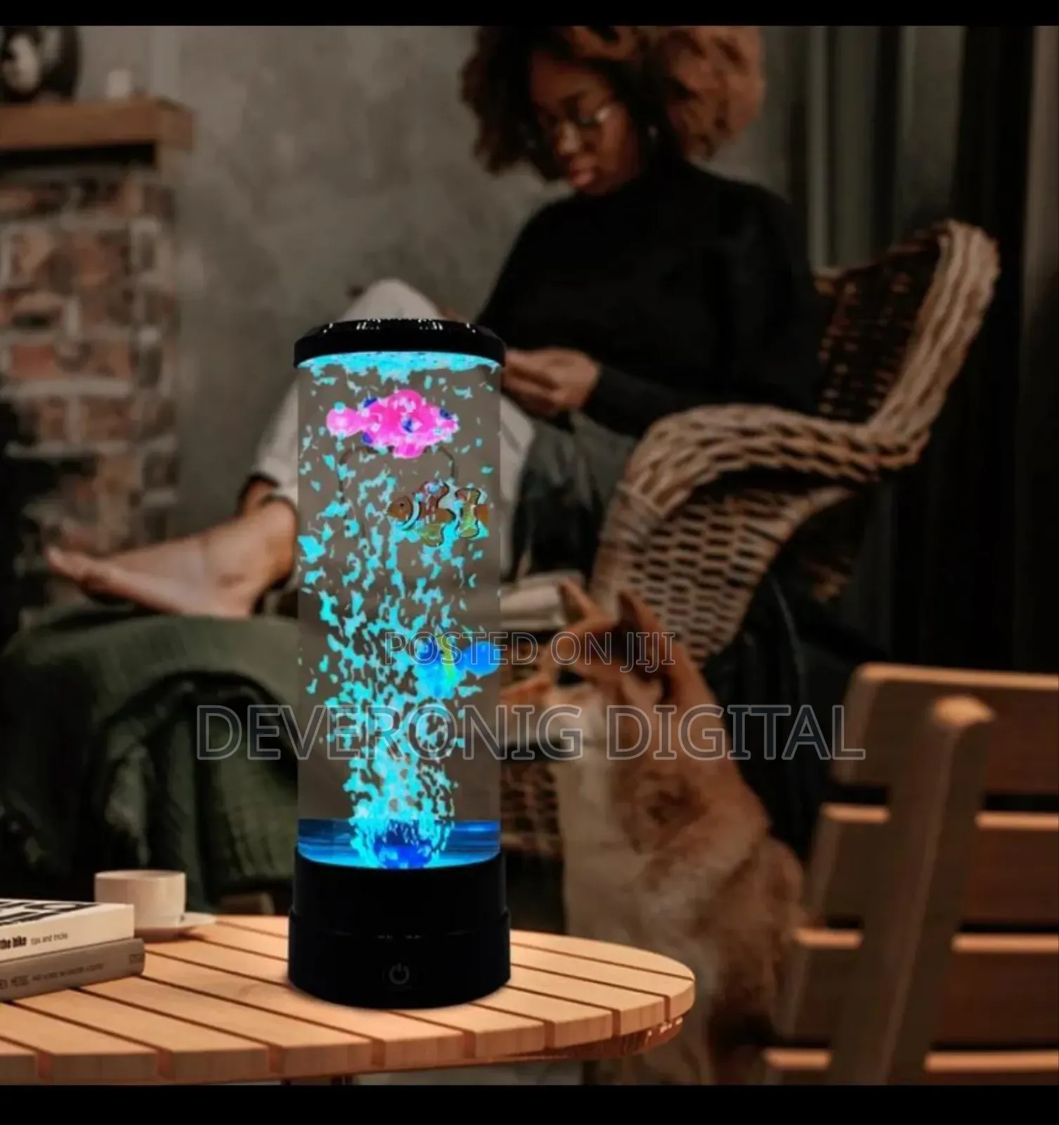 Led Bubble Fish Lamp Decor *1.5l Multi Color Changing Aquarium