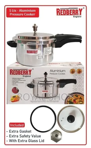 Aluminium Pressure Cooker: With Glass Lids-5 Litres