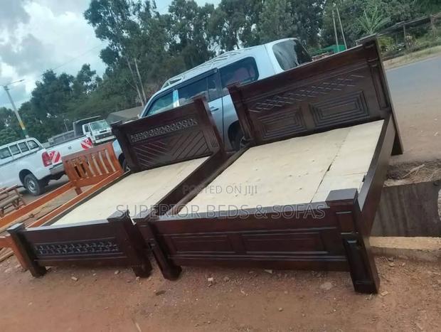 Dark Wooden Bed Size 5 by 6