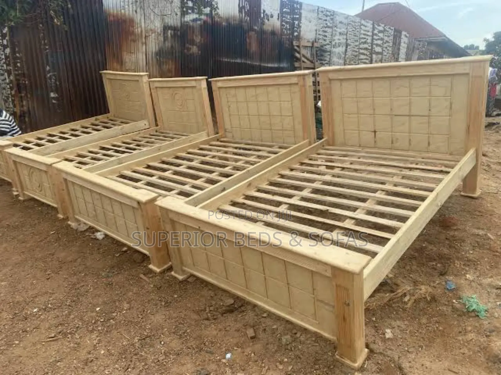 Solid Wooden Panel Beds Size 5 by 6