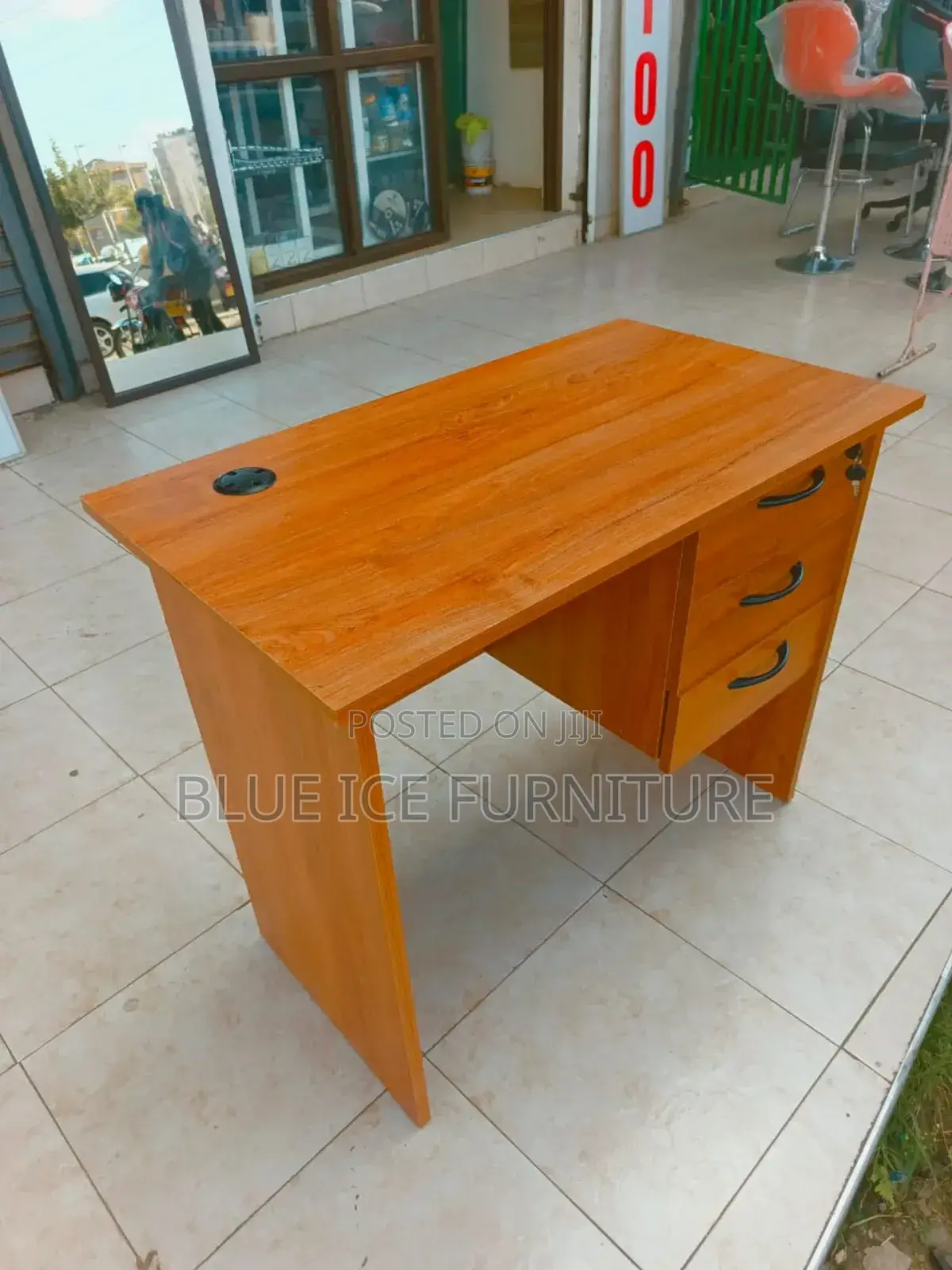 Walnut 1m Office Desk