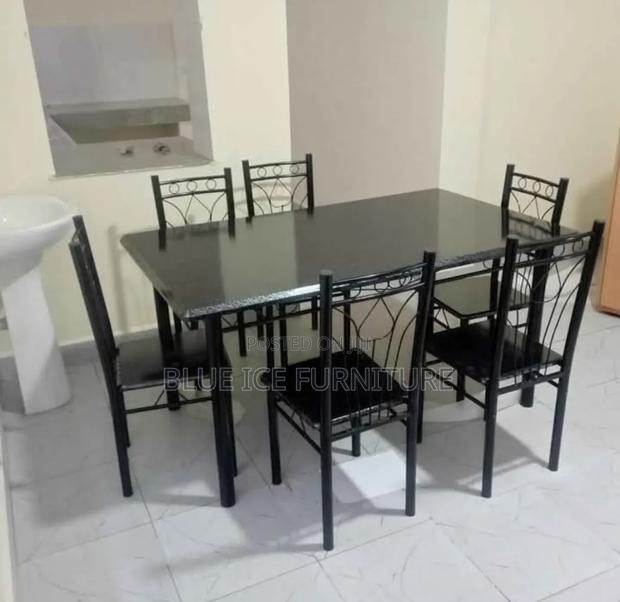6seater Metallic Dining Table - main view