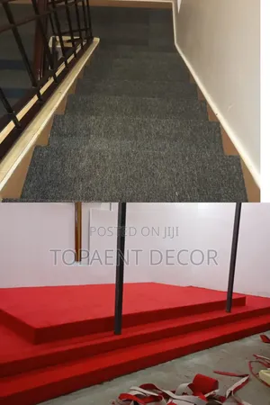 Red And Grey Non Fluffy But Warm Wall To Wall Carpets