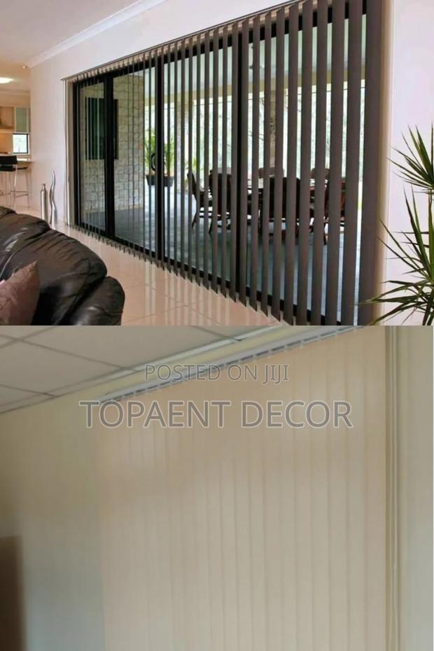 Closed And Opened Sunlight Protection Vertical Blinds - main view