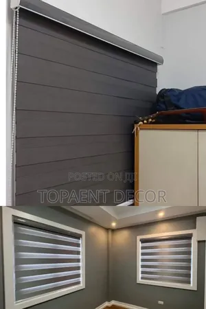 Dark Horizontal Office Roller Blinds