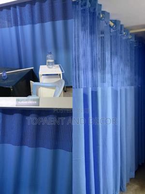 Safety Standards Blue Hospital Curtains - main view