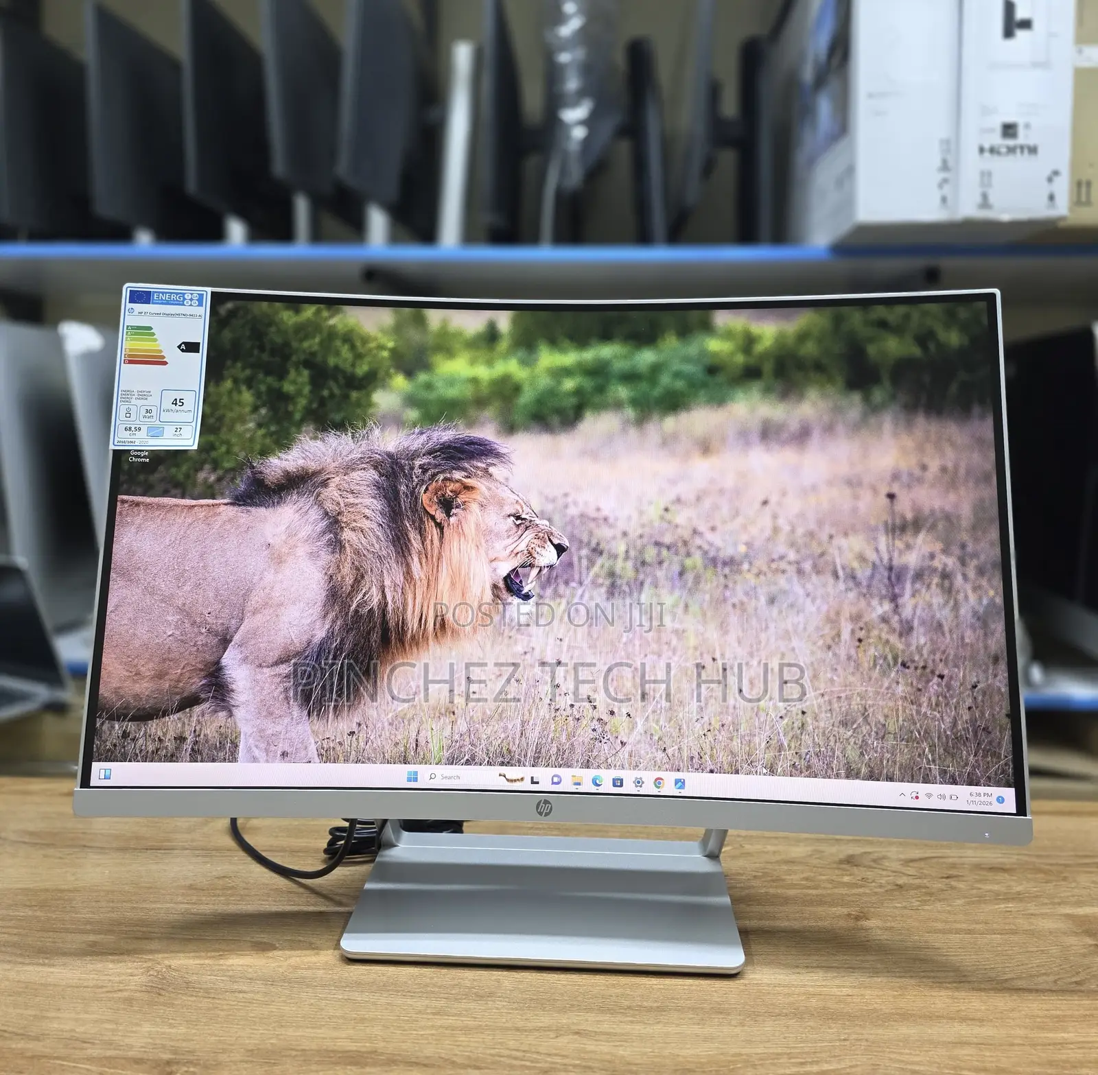 Hp 27 Inch Curved Display Brand New Monitor 1920*1080 75hz