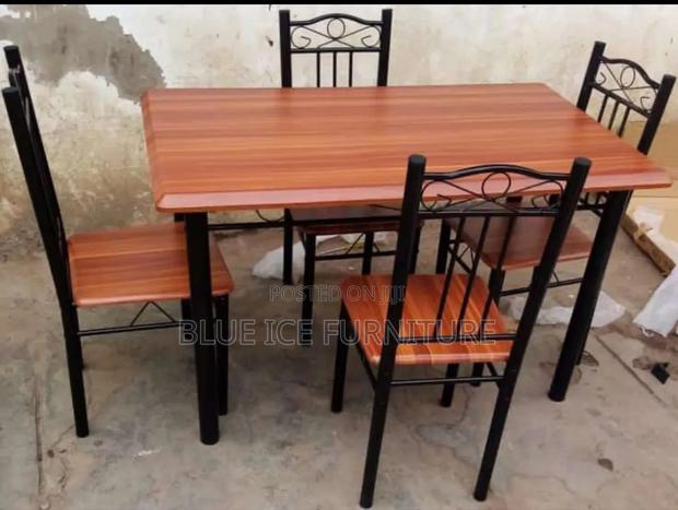Imported Wooden Dining Table and Chair - main view