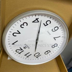 Stylish Round Wall Clock – White Finish - thumbnail 2